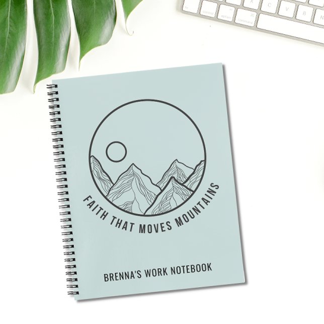 Personalized Faith that Moves Mountains Christian Notebook (Creator Uploaded)