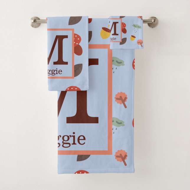 Personalized Fall Bath Towel Set (Insitu)
