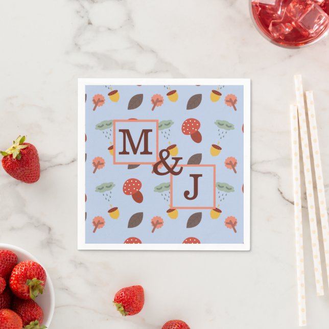Personalized Fall Couple Napkins (Insitu)