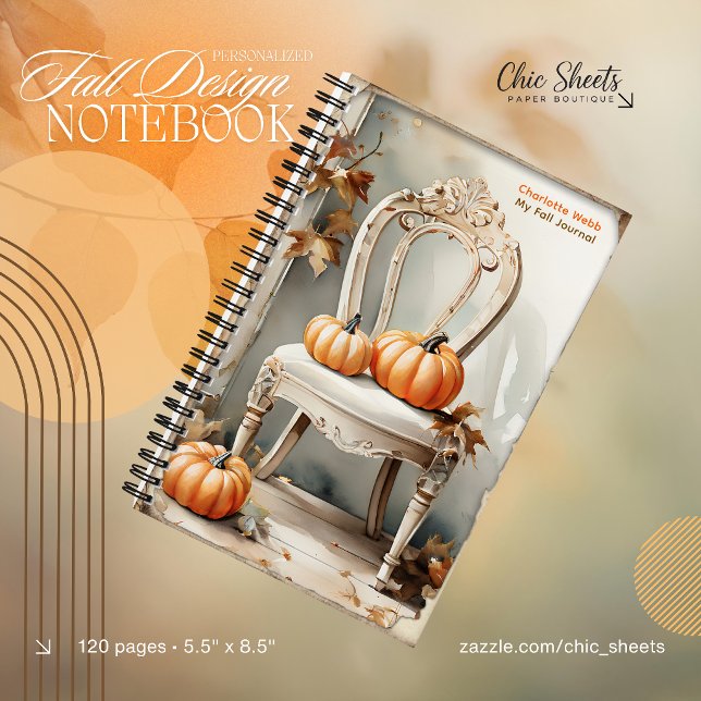 Personalized Fall Design Spiral Notebook (Creator Uploaded)