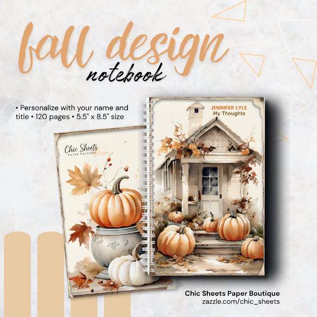 Personalized Fall Design Spiral Notebook (Creator Uploaded)