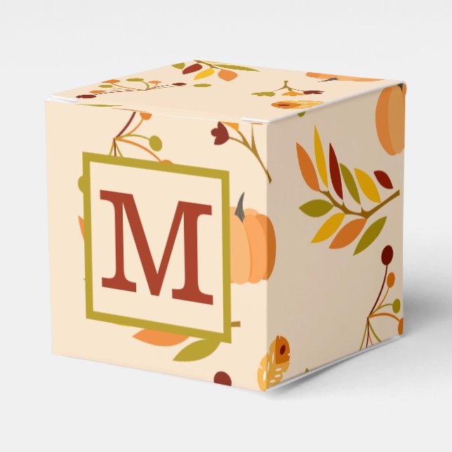 Personalized Fall Favor Box (Front Side)