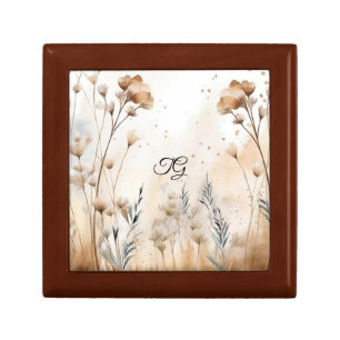 Personalized Fall Floral Keepsake Box