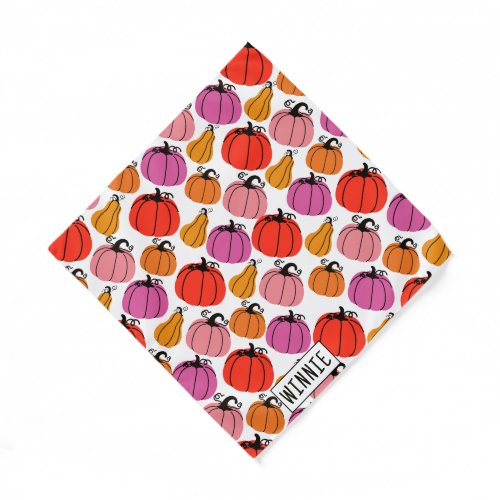 Personalized fall halloween thanksgiving Dog  Bandana