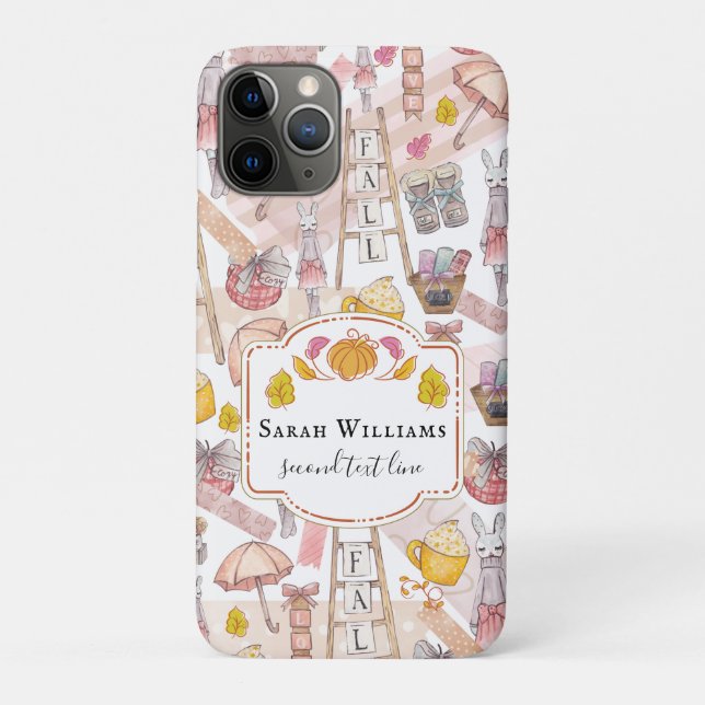 Personalized Fall Hand painted elements Case-Mate iPhone Case (Back)