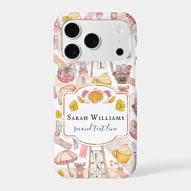 Personalized Fall Hand painted elements Iphone Case (Back)