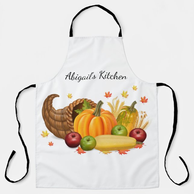 Personalized Fall Harvest Apron (Front)