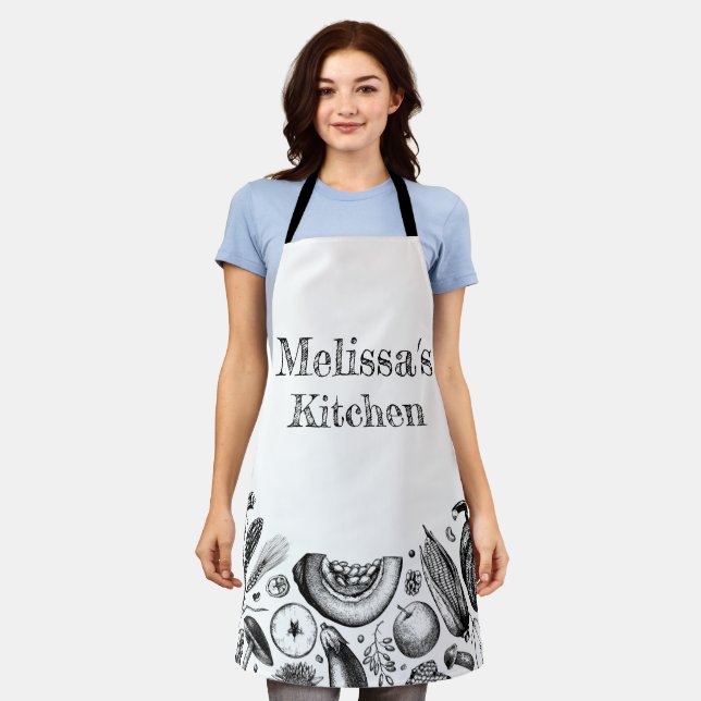 Personalized Fall Harvest Apron (Worn)