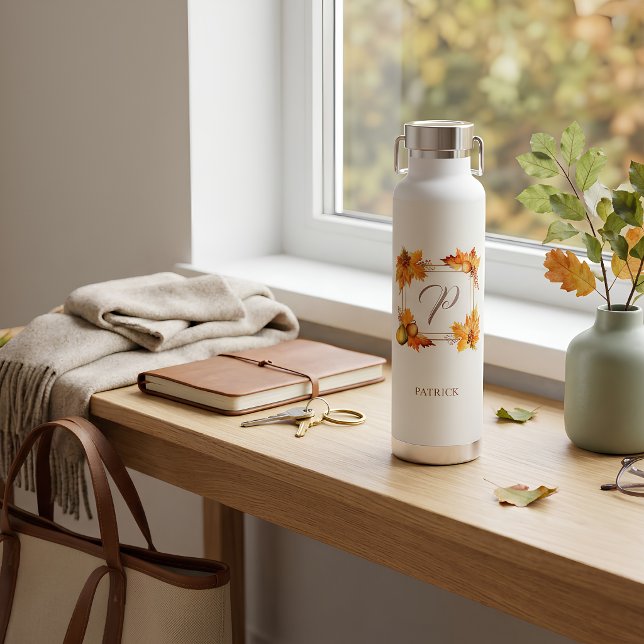 Personalized Fall Harvest Monogram Water Bottle (Creator Uploaded)