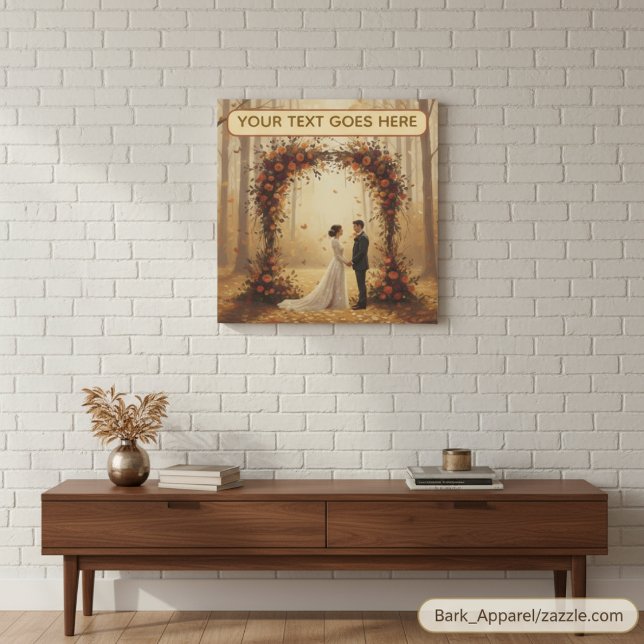 Personalized Fall in Love With Marriage  Faux Canvas Print (Creator Uploaded)