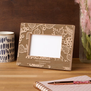 Personalized Fall Leaf Patterned Engraved Frames