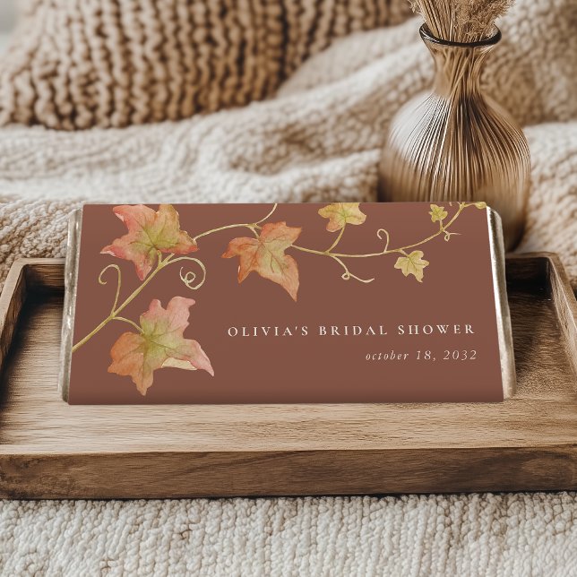 Personalized Fall Leaves Bridal Shower Hershey Bar Favors (Creator Uploaded)