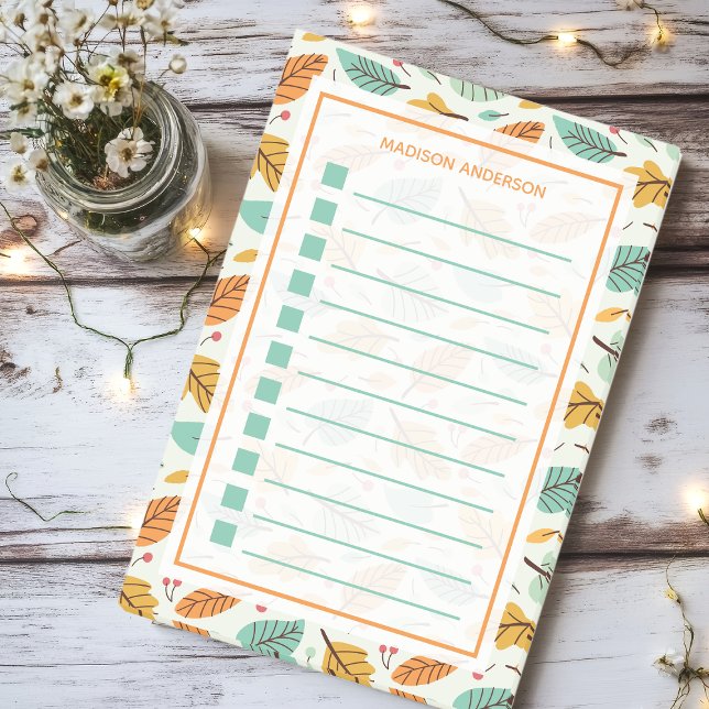 Personalized Fall Leaves To-Do List Post-it Notes (Creator Uploaded)