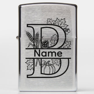 Personalized Fall Monogram "B" Zippo Lighter