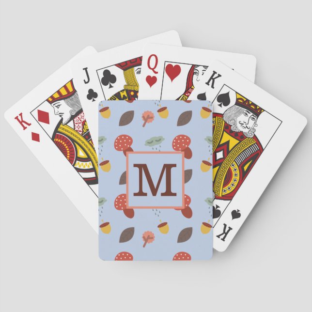 Personalized Fall  Poker Cards (Back)