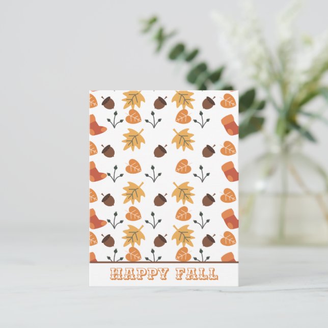Personalized Fall Postcard (Standing Front)