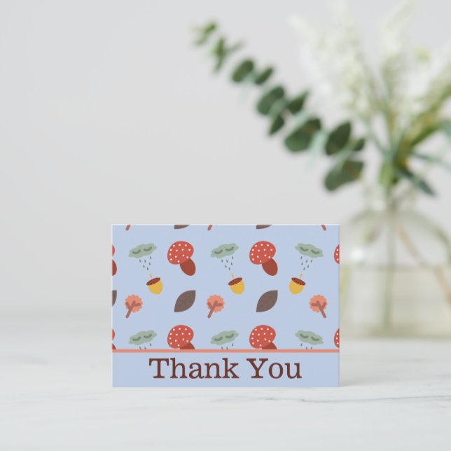 Personalized Fall Thank You Card (Standing Front)