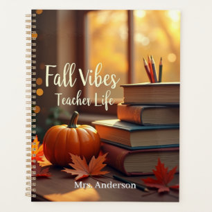 Personalized Fall Vibes Teacher Life Planner