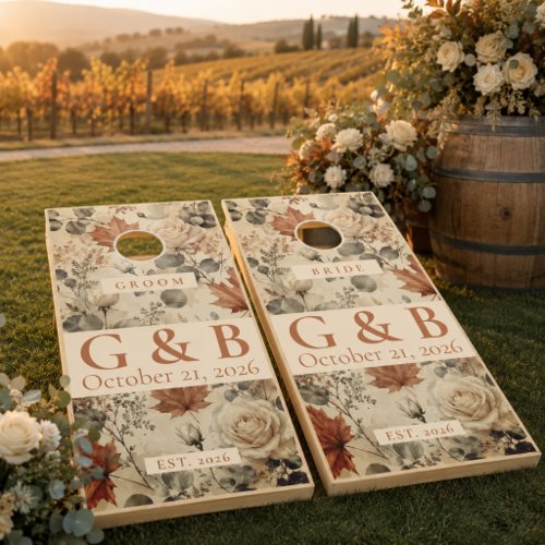 Personalized Fall Wedding Cornhole Set