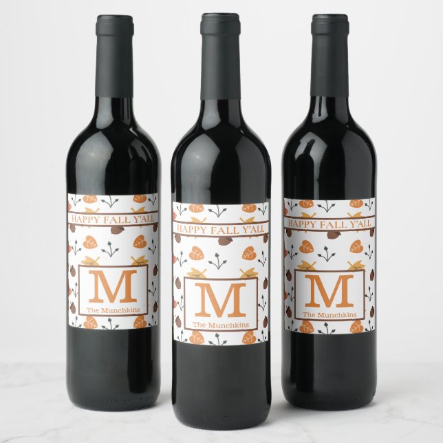 Personalized Fall Wine Label (Bottles)