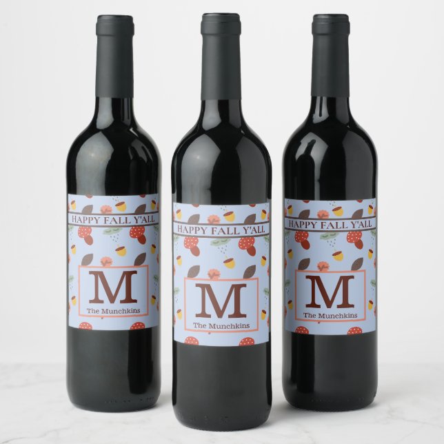 Personalized Fall Wine Label (Bottles)