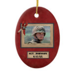 personalized fallen soldier military ornament