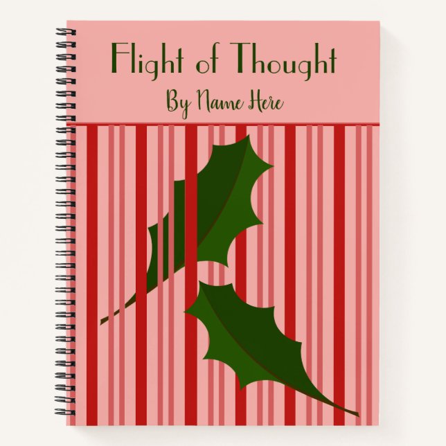 Personalized Falling Leaves, Red Fence Journal (Front)