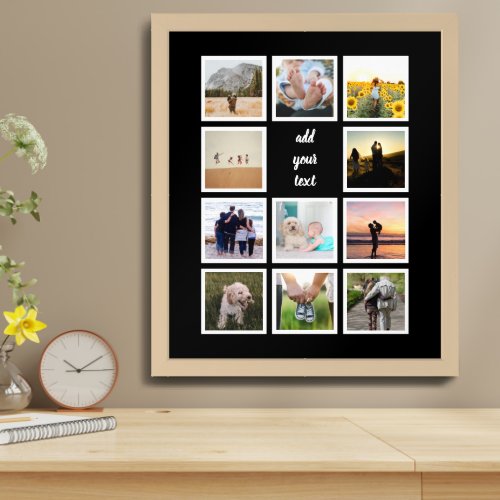 Personalized Family 11 Photo Custom Collage Framed Art