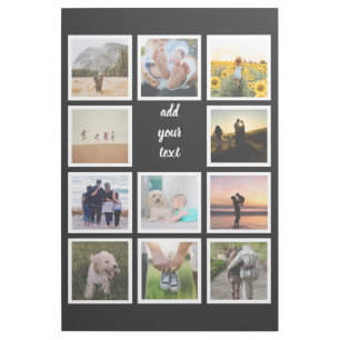 Personalized Family 11 Photo Custom Collage Gallery Wrap