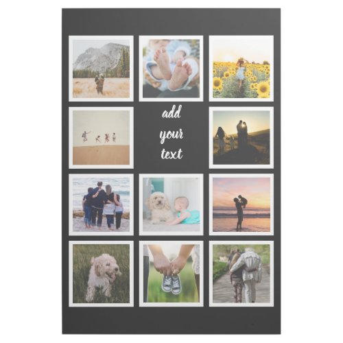 Personalized Family 11 Photo Custom Collage Gallery Wrap