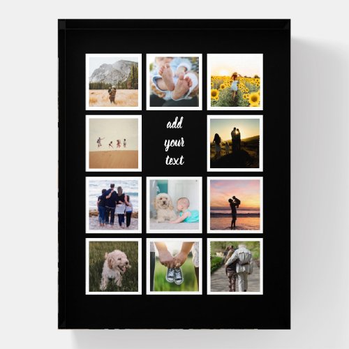 Personalized Family 11 Photo Custom Collage Paperweight