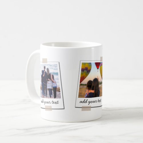 Personalized Family 3 Photo Custom Collage Coffee Mug
