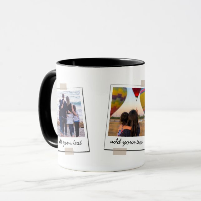 Personalized Family 3 Photo Custom Collage Mug (Front Left)