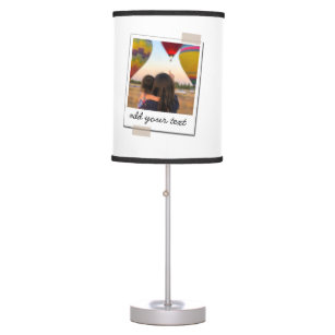Personalized Family 3 Photo Custom Collage Table Lamp