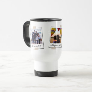 Personalized Family 3 Photo Custom Collage Travel Mug
