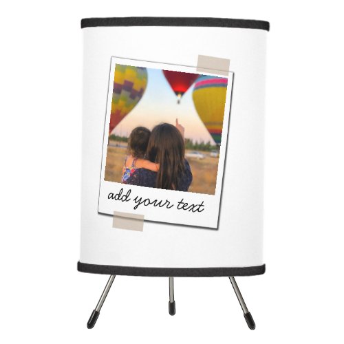 Personalized Family 3 Photo Custom Collage Tripod Lamp