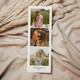 Personalized Family 3 Photos Bookmark