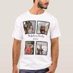Personalized family 4 photo collage template T-Shi T-Shirt<br><div class="desc">Personalized family photo collage template. For your perfect occasion as an individual or family. It can also be gifted to best friends with any event</div>