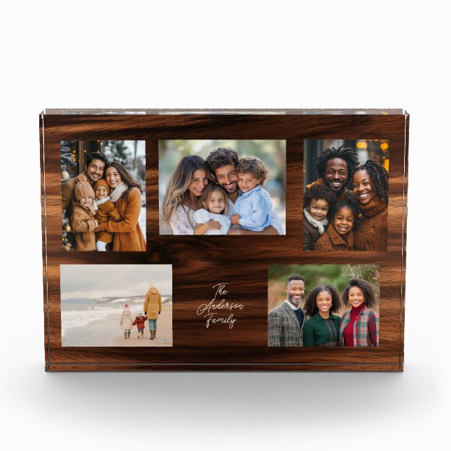 Personalized Family 5 Photo Collage (Front)