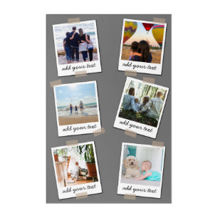 Personalized Family 6 Photo Custom Collage Acrylic Print