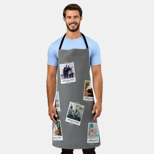 Personalized Family 6 Photo Custom Collage Apron
