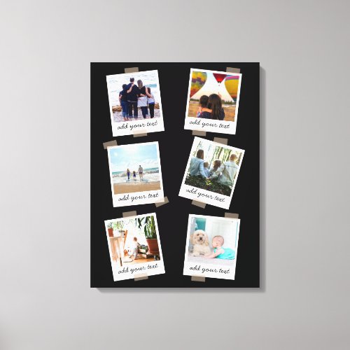 Personalized Family 6 Photo Custom Collage Canvas Print