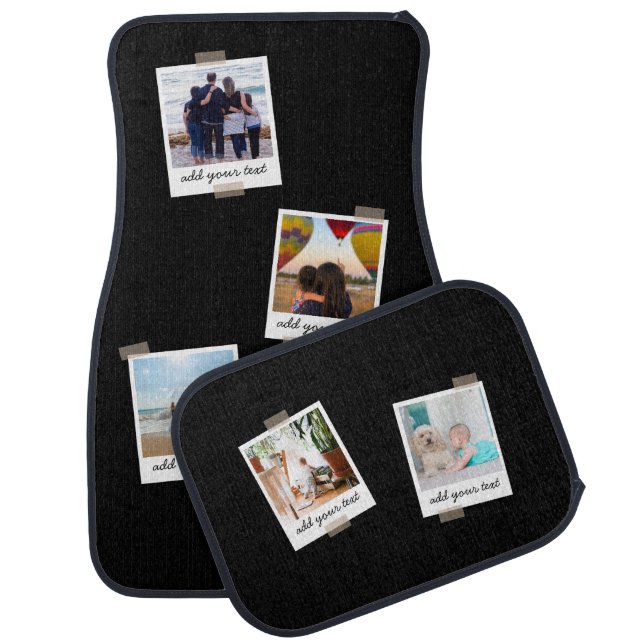 Personalized Family 6 Photo Custom Collage Car Floor Mat (Set)