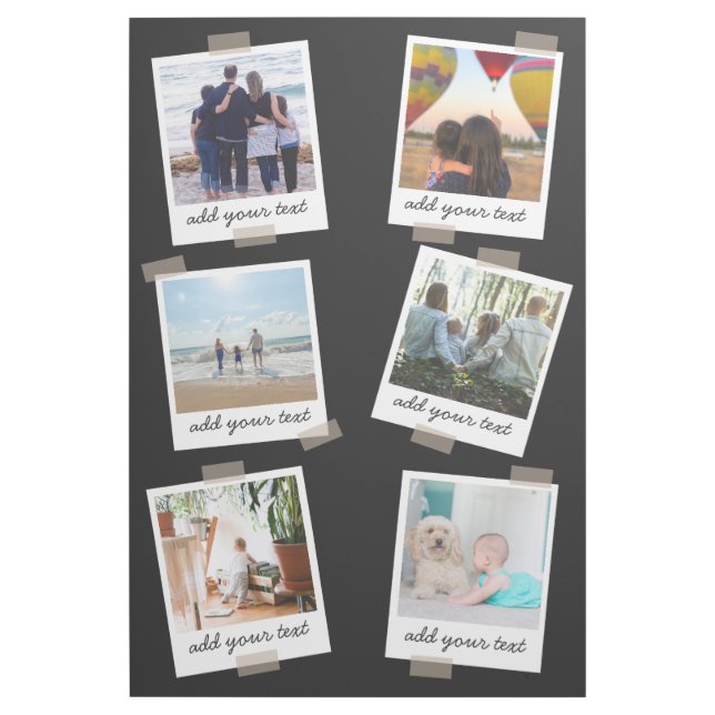 Personalized Family 6 Photo Custom Collage Gallery Wrap (Front)
