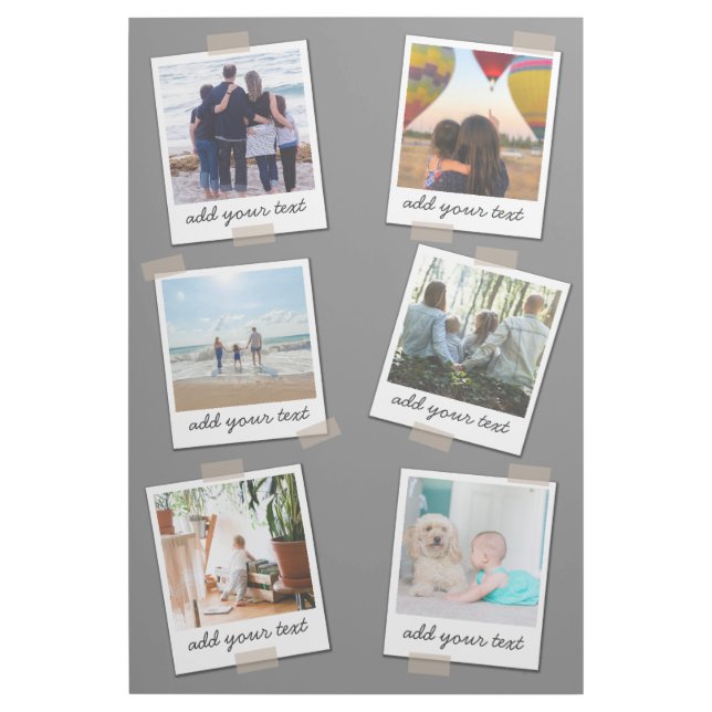 Personalized Family 6 Photo Custom Collage Gallery Wrap (Front)