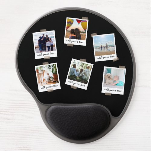 Personalized Family 6 Photo Custom Collage Gel Mouse Pad