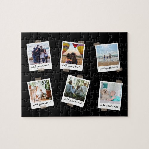 Personalized Family 6 Photo Custom Collage Jigsaw Puzzle