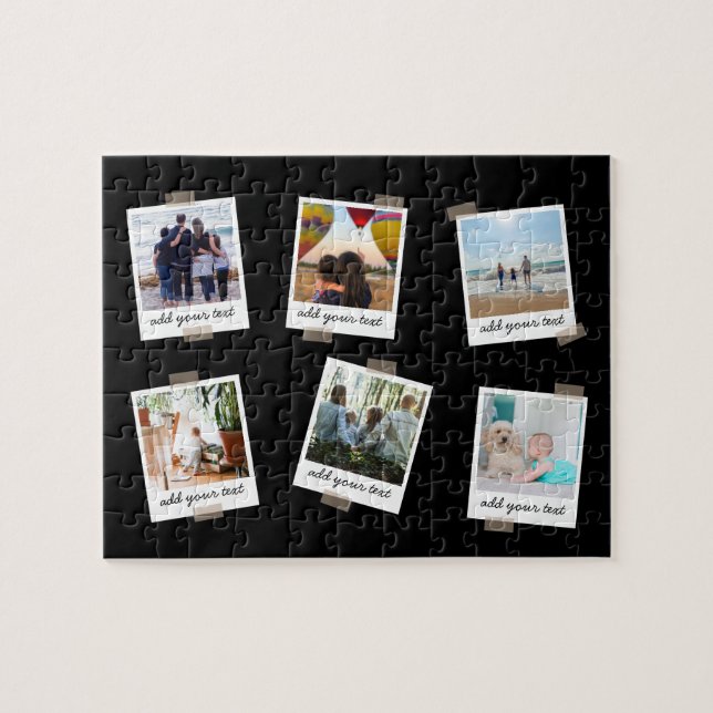 Personalized Family 6 Photo Custom Collage Jigsaw Puzzle (Horizontal)