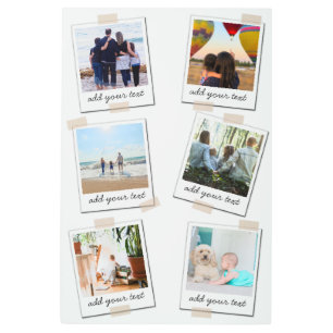 Personalized Family 6 Photo Custom Collage Metal Print
