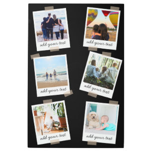 Personalized Family 6 Photo Custom Collage Metal Print